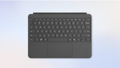 A top-down view of a Surface Pro 12-inch Keyboard in the color Slate.