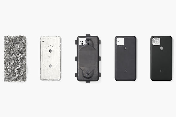 Image showing the stages of build using recycled materials for the Pixel housing