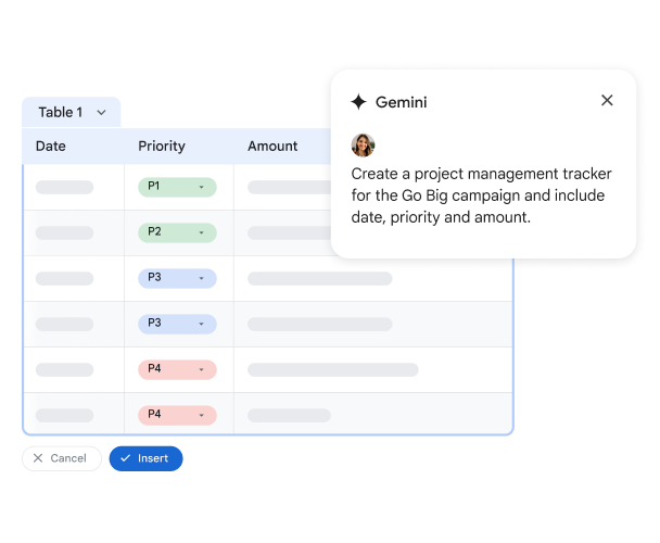Stylized spreadsheet showing multiple types of smart chips
