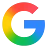 The Google logo, a capital “G” in red, yellow, green and blue.