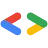 Two stylized "greater than" symbols, one in red and blue, the other in green and yellow.